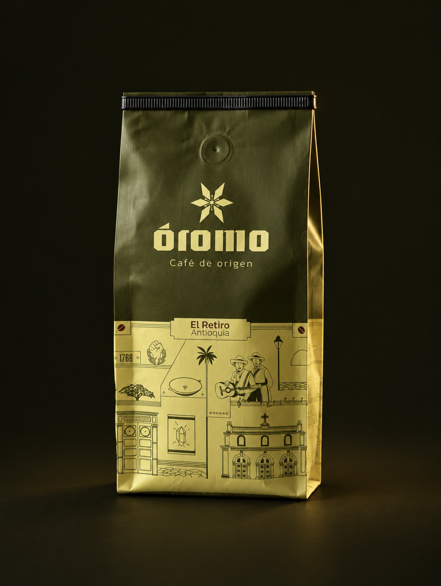 Empaque ÓROMO, café de origen de El Retiro